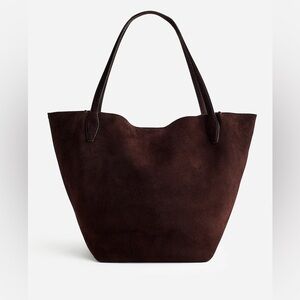 Madewell Suede Shopper Tote Dark Carob